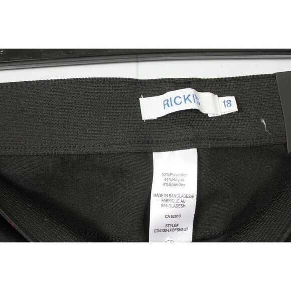 Womens 18 New Smoothing Pants Plaid Luxe Ponte Dark Academia Multicolor Stretch - Picture 5 of 5